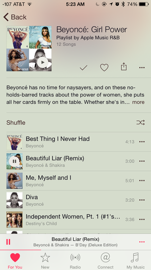 apple music beyonce playlist