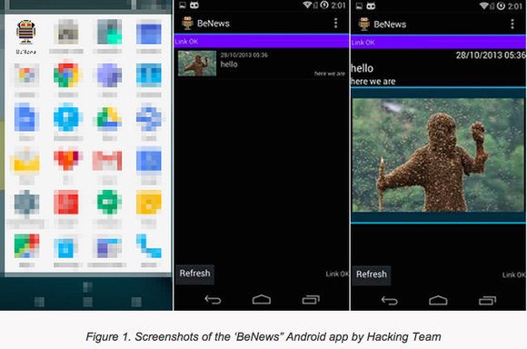 BeNews Android App developed by the Hacking Team escaped Google Play vetting and installed malware