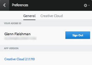 creative cloud log out