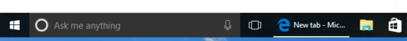 Microsoft edge toolbar launch icon