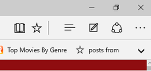 Microsoft edge top nav bar large