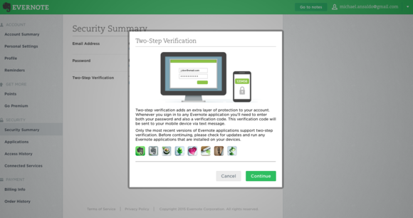 evernote two step