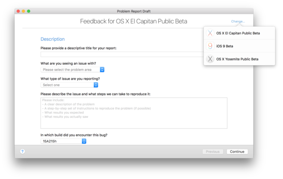 feedback assistant mac report