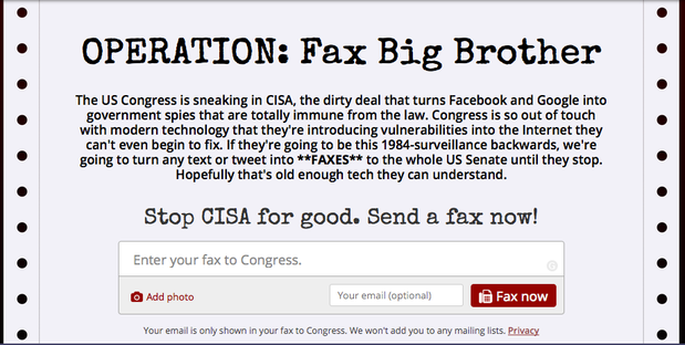 fightforthefuture fax protest cisa