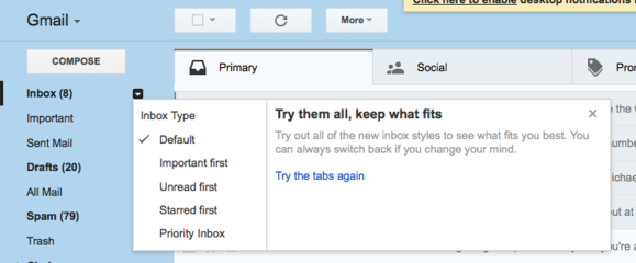 gmail inbox styles