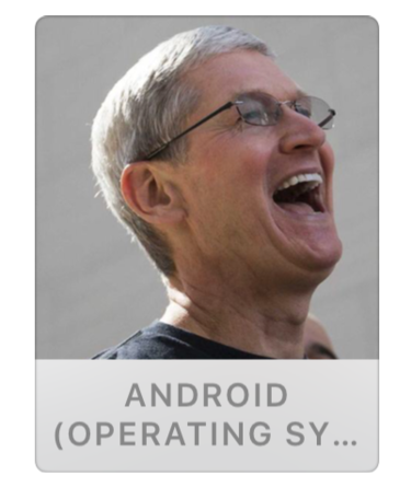 ios 9 beta 3 tim cook laughs at android