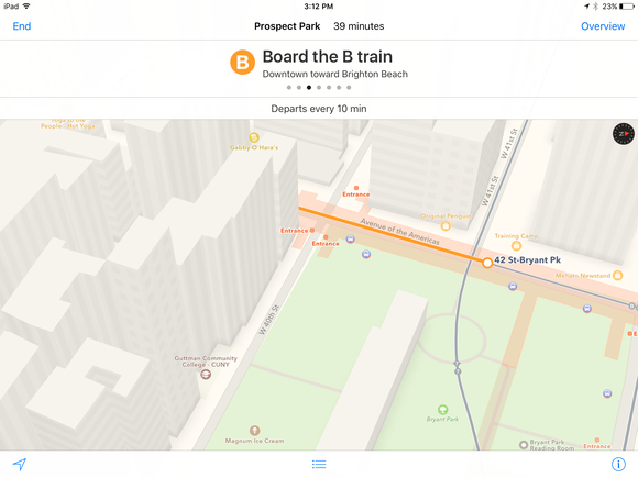 ios 9 maps transit