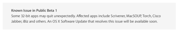 known beta 1 issues