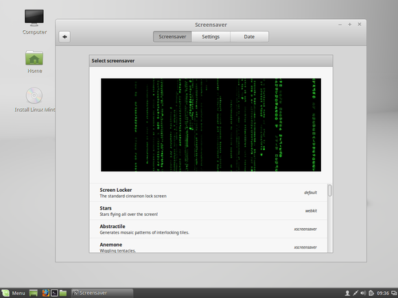 linux mint cinnamon screensaver