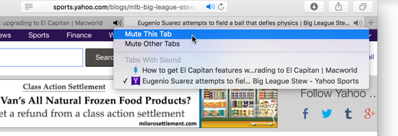 Safari 9 mute tabs