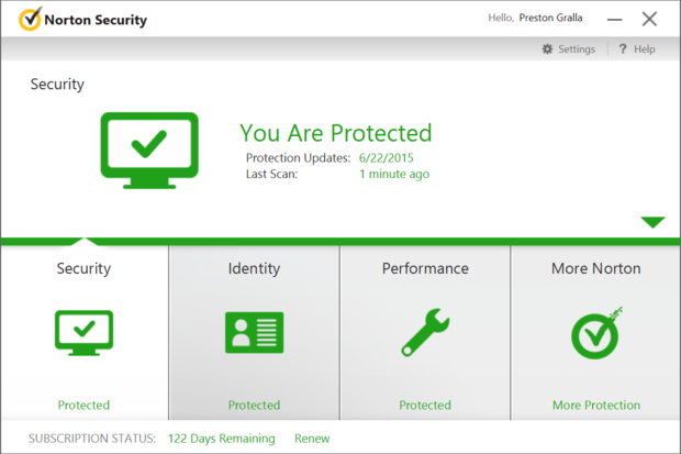 Norton deals security scan