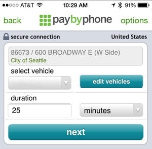 paybyphone parking app