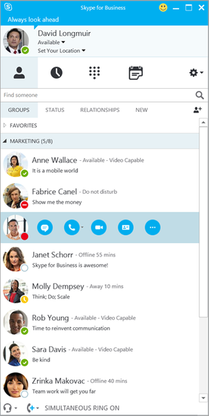 skype for business add contact