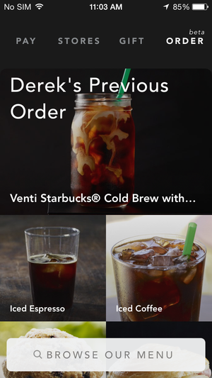 starbucks past order