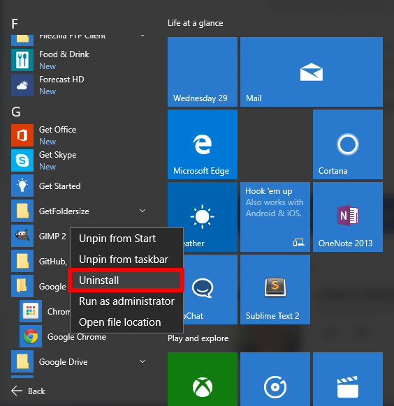 how to uninstall microsoft edge app in windows 10