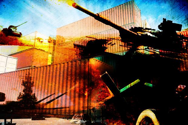 war battle container battle