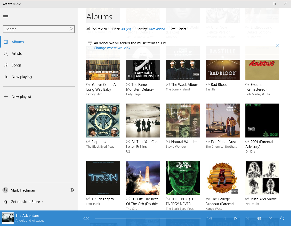 Groove music windows 10