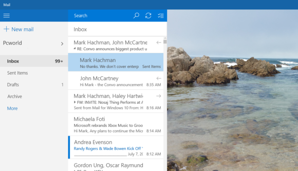 windows 10 mail inbox edited