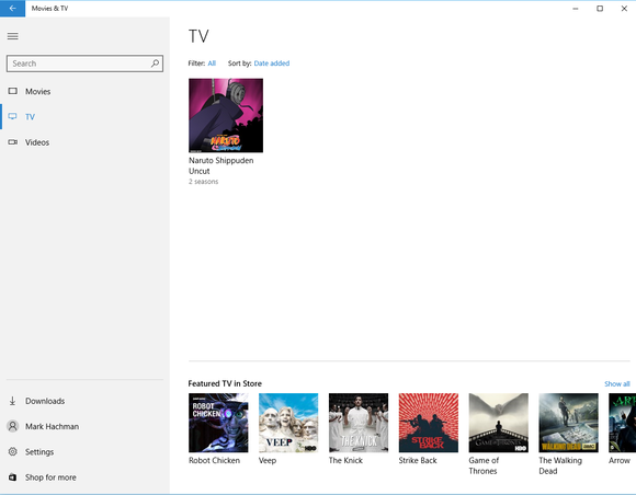 windows 10 movies tv