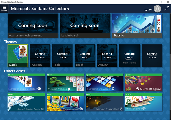 windows 10 solitaire and other games
