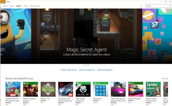 games on windows store