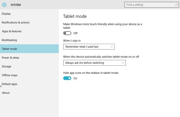 windows 10 tablet mode hotkey