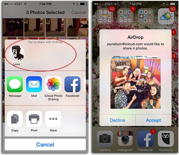 use airdrop mac to iphone