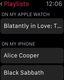 apple watch sync apple music playlists