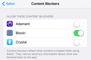 blockers safari config