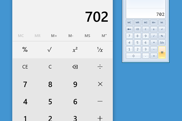 Windows calculator comparison