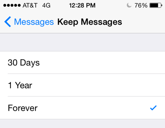 delete old messages
