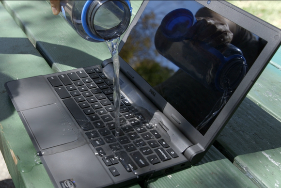 dell chromebook 11 water pour