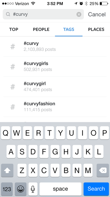 instagram search hashtag curvy pictures