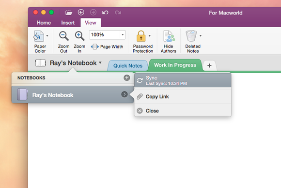 Office 2016 for Mac: OneNote sync