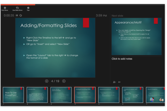 Office 2016 for Mac: PowerPoint presenter view
