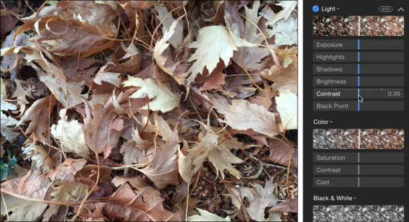 Photos contrast control