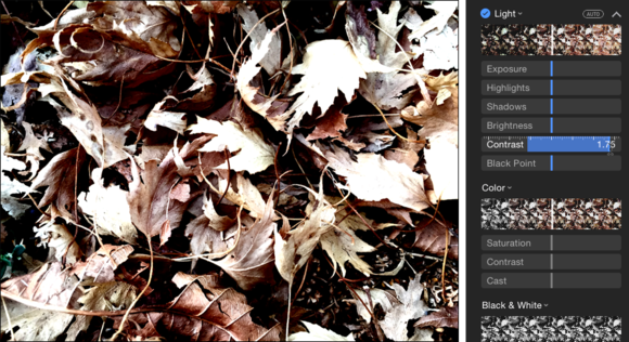 Photos contrast control
