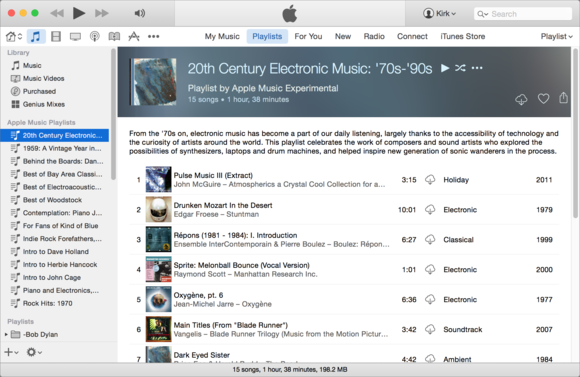 iTunes 12 playlist view