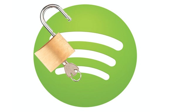 spotify logo with lock