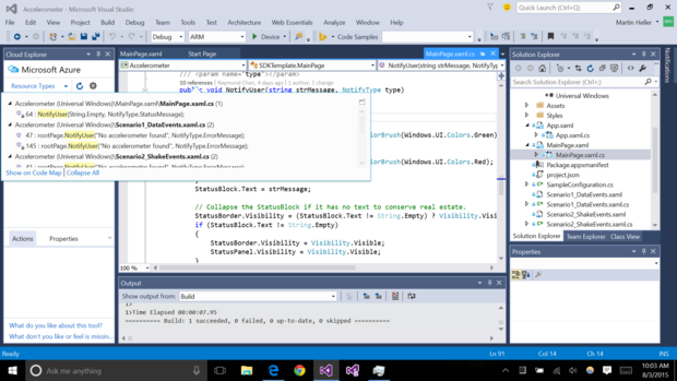 visual studio 2015 windows universal