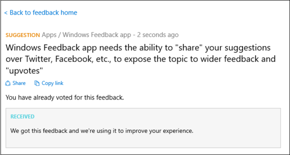 windows 10 feedback app