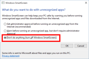 windows10 privacy windowssmartscreen