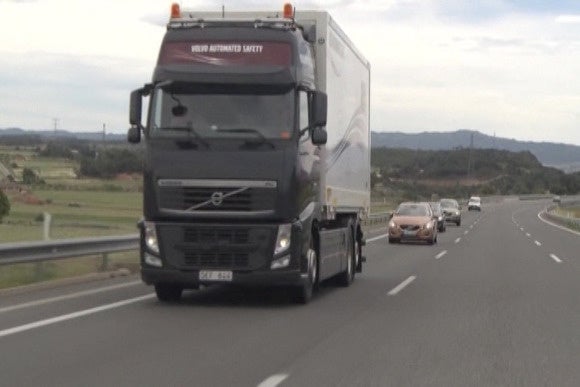 Volvo truck road train