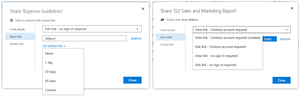 onedrive for business sharing
