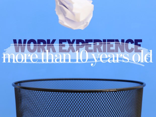 Work experience more than 10 years old