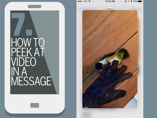 7 peek video in message