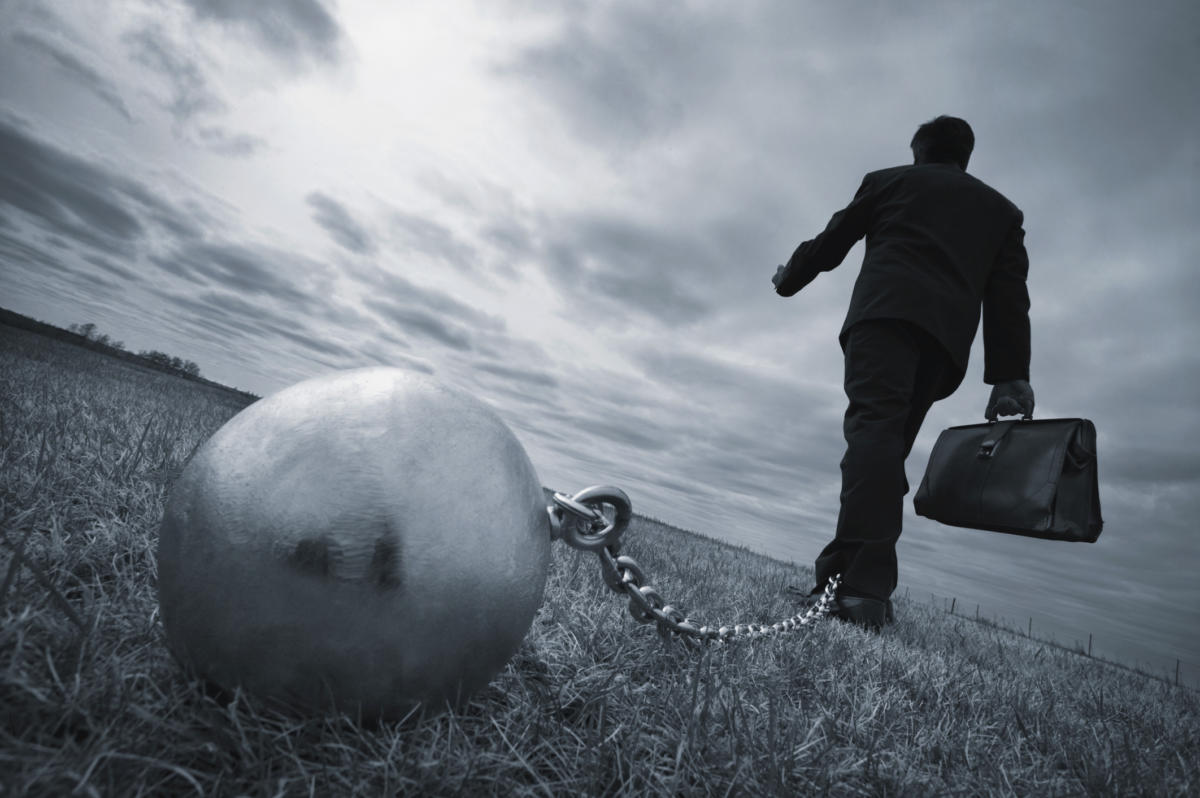 ball and chain debt depression weight problem