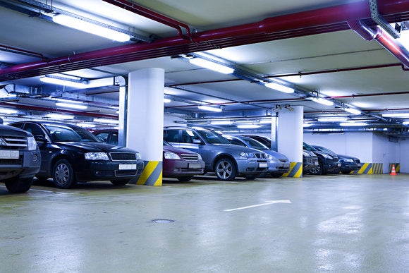 cars parked underground garage