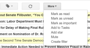 gmail filter beginning option