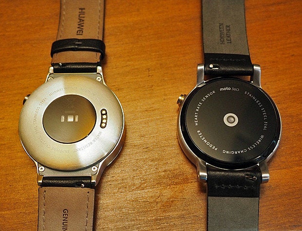 Huawei Watch, Moto 360 Backs
